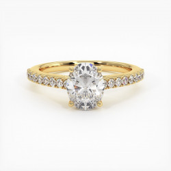 SOLITAIRE DIAMANT ELLE OVALE